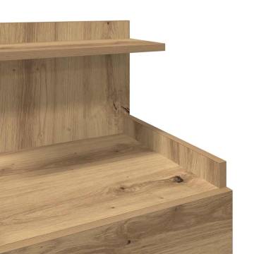 Bedside Cabinets 2 pcs - Artisan Oak with 2 Drawers | HipoMarket