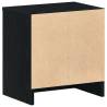 Stylish Black Bedside Cabinet with Drawer - 39x28x41 cm