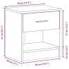 Stylish Black Bedside Cabinet with Drawer - 39x28x41 cm