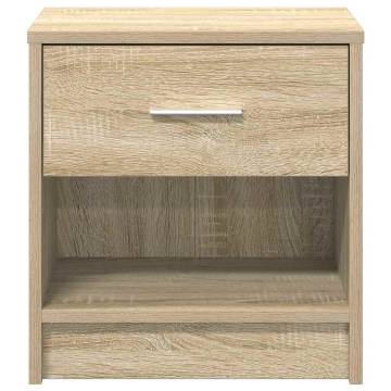 Stylish Sonoma Oak Bedside Cabinet with Drawer - 39x28x41 cm