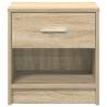 Stylish Sonoma Oak Bedside Cabinet with Drawer - 39x28x41 cm