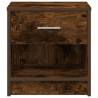 Stylish 2 pcs Bedside Cabinets with Drawer - Smoked Oak