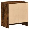 Stylish 2 pcs Bedside Cabinets with Drawer - Smoked Oak