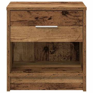 Bedside Cabinets 2 Pcs with Drawer - Old Wood Style | Hipomarket