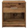 Bedside Cabinets 2 Pcs with Drawer - Old Wood Style | Hipomarket