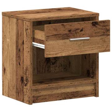 Bedside Cabinets 2 Pcs with Drawer - Old Wood Style | Hipomarket