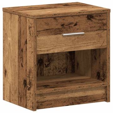 Bedside Cabinets 2 Pcs with Drawer - Old Wood Style | Hipomarket