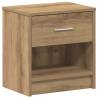 Stylish Artisan Oak Bedside Cabinets - 2 pcs with Drawer