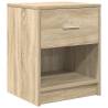 Stylish Sonoma Oak Bedside Cabinets - 2 pcs with Drawer