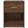 Stylish Brown Oak Bedside Cabinet with Drawer - 40x34x50 cm