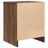 Stylish Brown Oak Bedside Cabinet with Drawer - 40x34x50 cm