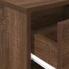 Stylish Brown Oak Bedside Cabinet with Drawer - 40x34x50 cm