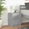 Stylish Bedside Cabinet with 2 Drawers - Concrete Grey 40x36x50 cm