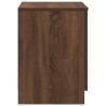 Elegant Brown Oak Bedside Cabinets - 2 Drawers (40x36x50 cm)