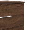 Elegant Brown Oak Bedside Cabinets - 2 Drawers (40x36x50 cm)