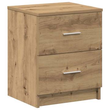 Elegant Bedside Cabinet with 2 Drawers - Artisan Oak | HipoMarket