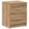 Elegant Bedside Cabinet with 2 Drawers - Artisan Oak | HipoMarket