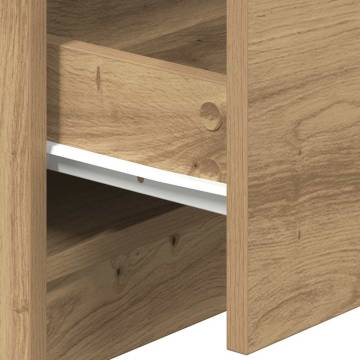 Elegant Bedside Cabinet with 2 Drawers - Artisan Oak | HipoMarket