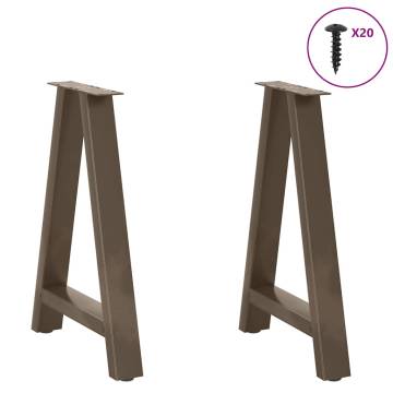 A-Shaped Coffee Table Legs - 2 pcs Steel | Hipomarket UK