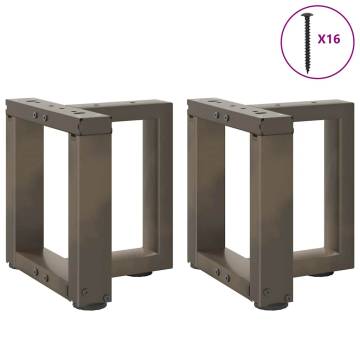 T-Shaped Coffee Table Legs - Durable Natural Steel | HipoMarket