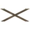 X-Shaped Coffee Table Legs - Durable Natural Steel (70x30-31 cm)