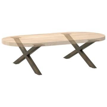 X-Shaped Coffee Table Legs - Durable Natural Steel (70x30-31 cm)