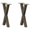  Coffee Table Legs X-Shaped 2 pcs Natural Steel 28x(42-43) cm Steel Colour natural Size 28 x (42-43) cm (40 mm) Quantity in Package 2 Number of 1 