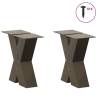 X-Shaped Coffee Table Legs - Natural Steel 40x(30-31) cm