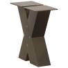 X-Shaped Coffee Table Legs - Natural Steel 40x(30-31) cm