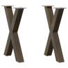  Dining Table Legs X-Shaped 2 pcs Natural Steel 60x(72-73) cm Steel Colour natural Size 60 x (72-73) cm (80 mm) Quantity in Package 2 Number of 1 