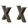  Coffee Table Legs X-Shaped 2 pcs Natural Steel 60x(42-43) cm Steel Colour natural Size 60 x (42-43) cm (80 mm) Quantity in Package 2 Number of 1 