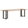 Durable T-Shaped Dining Table Legs - Natural Steel 60x35 cm