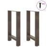 Coffee Table Legs Natural Steel - 60x(72-73) cm - 2 pcs