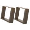 U-Shaped Coffee Table Legs - 2 pcs Natural Steel | HipoMarket