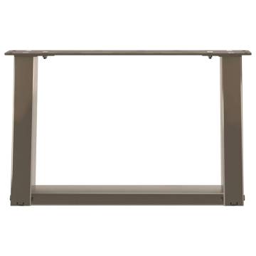 U-Shaped Coffee Table Legs - 2 pcs Natural Steel | HipoMarket