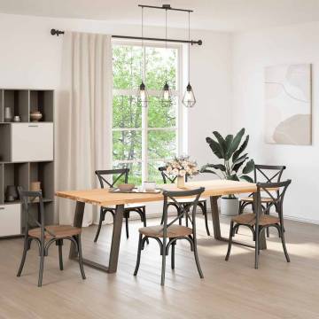 vidXL U-Shaped Dining Table Legs - Natural Steel 100x(72-73) cm