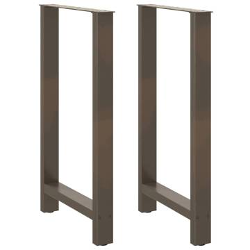 Stylish Coffee Table Legs - Natural Steel 60x(100-101) cm