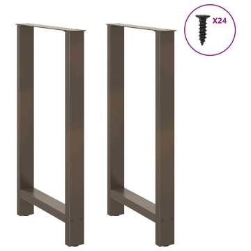 Stylish Coffee Table Legs - Natural Steel 60x(100-101) cm