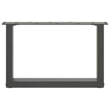 U-Shaped Coffee Table Legs - Anthracite Steel - 50x(30-31) cm