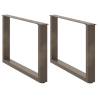 U-Shaped Coffee Table Legs - Natural Steel | Hipomarket