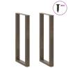 U-Shaped Coffee Table Legs - Durable Natural Steel 50x(100-101) cm