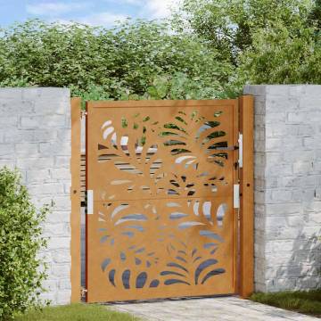 Garden Gate 105x105 cm Weathering Steel Wave Design | HipoMarket