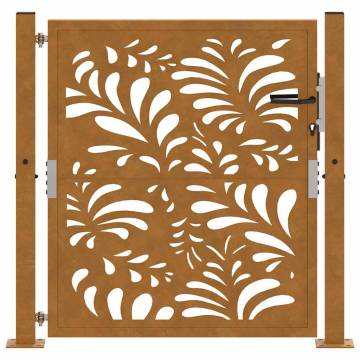 Garden Gate 105x105 cm Weathering Steel Wave Design | HipoMarket