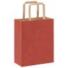 Red Paper Bags with Handles - 50 pcs | 18x8x22 cm