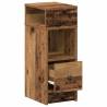 Stylish Bedside Cabinet with Drawer - Old Wood 25x31x66 cm