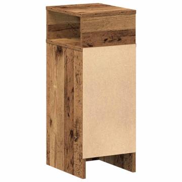 Stylish Bedside Cabinet with Drawer - Old Wood 25x31x66 cm