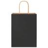 250 Black Paper Bags with Handles - Eco-friendly & Durable