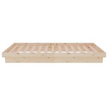 Solid Wood Single Bed Frame - Rustic Charm | HipoMarket