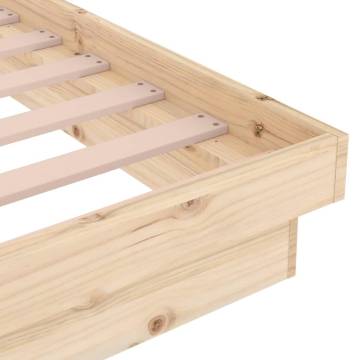 Solid Wood Single Bed Frame - Rustic Charm | HipoMarket