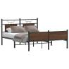  Bed Frame without Mattress Brown Oak 140x200 cm Engineered Wood Colour brown oak Size 140 x 200 cm Model with headboard & high footboard 